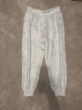 aerie Cream Knit Openwork Sweater